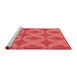 Sideview of Machine Washable Transitional Red Rug, wshpat3080rd