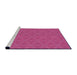 Sideview of Machine Washable Transitional Deep Pink Rug, wshpat3081pur