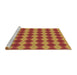 Sideview of Machine Washable Transitional Red Rug, wshpat3082brn
