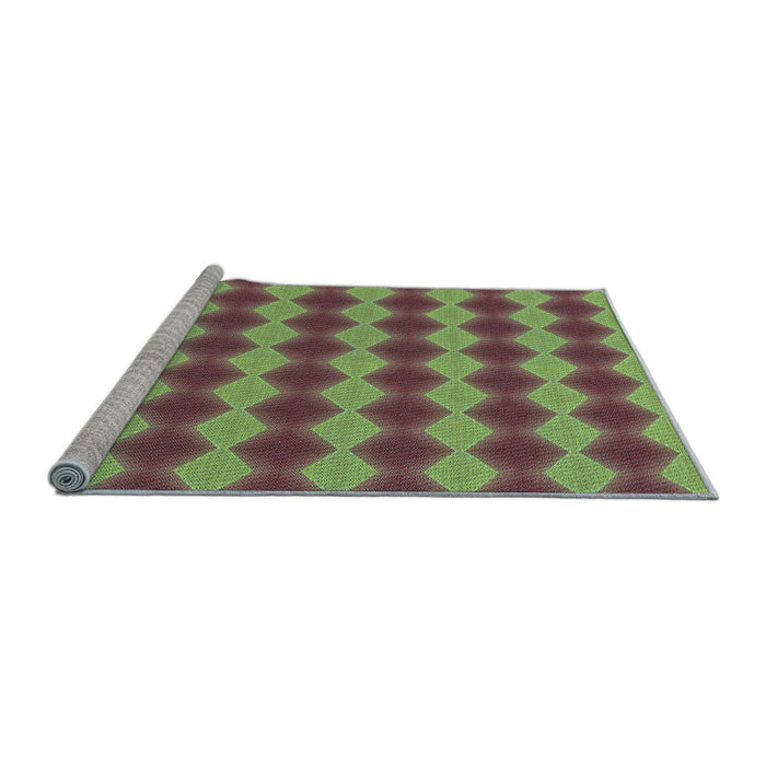 Sideview of Machine Washable Transitional Green Rug, wshpat3082lblu