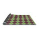 Thickness of Patterned Green Rug, pat3082lblu