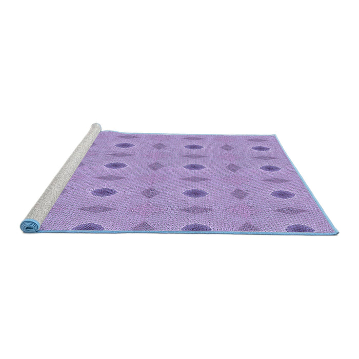 Sideview of Machine Washable Transitional Medium Purple Rug, wshpat3083blu