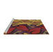 Sideview of Machine Washable Transitional Cinnamon Brown Rug, wshpat3084brn