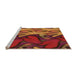 Sideview of Machine Washable Transitional Orange Rug, wshpat3084org