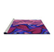 Sideview of Machine Washable Transitional Dark Magenta Purple Rug, wshpat3084pur