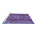 Sideview of Machine Washable Transitional Purple Rug, wshpat3085blu