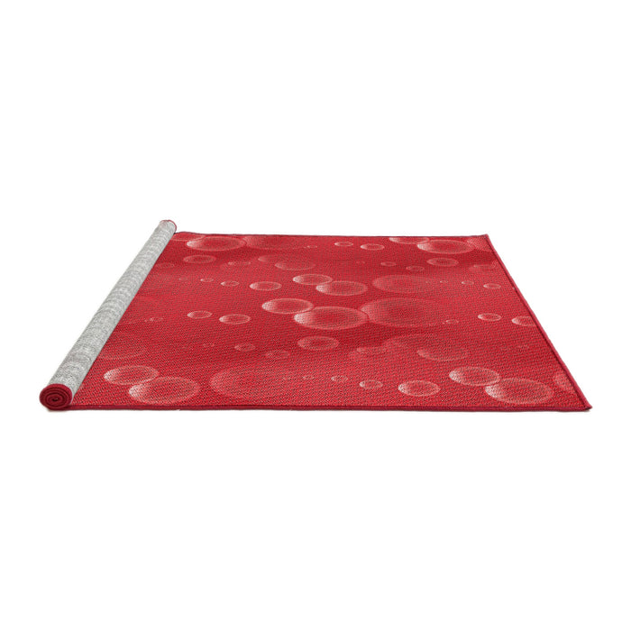 Sideview of Machine Washable Transitional Red Rug, wshpat3085rd