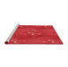 Sideview of Machine Washable Transitional Red Rug, wshpat3085rd