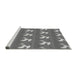 Sideview of Machine Washable Transitional Grey Gray Rug, wshpat3086gry
