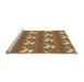 Sideview of Machine Washable Transitional Orange Rug, wshpat3086org