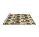 Sideview of Machine Washable Transitional Oak Brown Rug, wshpat3087brn