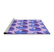 Sideview of Machine Washable Transitional ly Purple Rug, wshpat3087pur