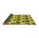 Thickness of Patterned Dark Yellow Green Rug, pat3087yw