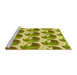 Sideview of Machine Washable Transitional Dark Yellow Green Rug, wshpat3087yw