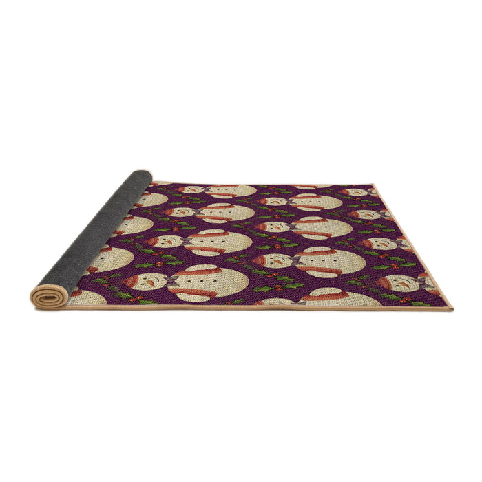 Thickness of Patterned Brown Green Rug, pat3088brn