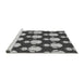 Sideview of Machine Washable Transitional Cloud Gray Rug, wshpat3088gry