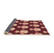 Thickness of Patterned Brown Sand Brown Rug, pat3088org