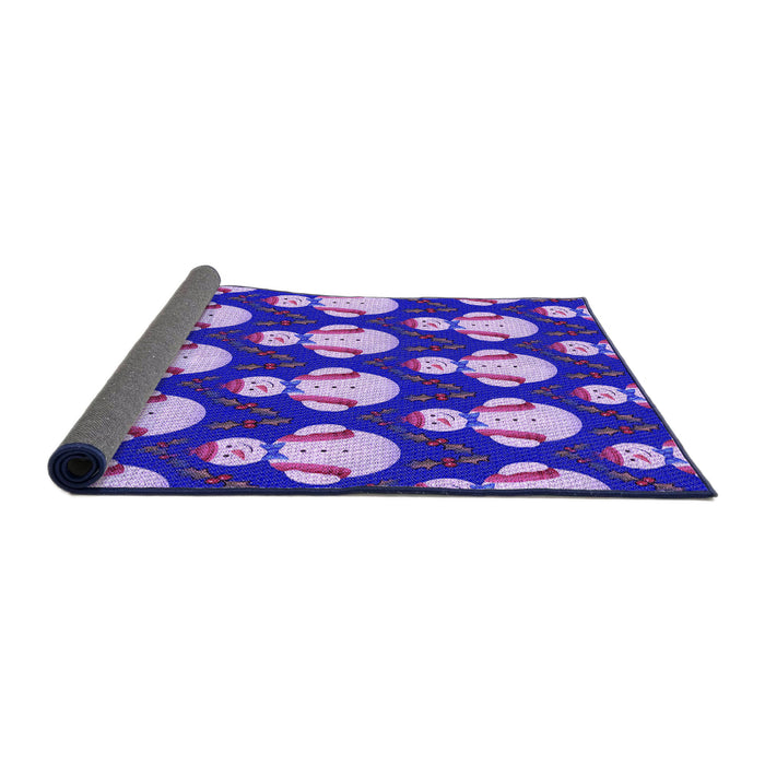 Thickness of Patterned Bright Lilac Purple Rug, pat3088pur