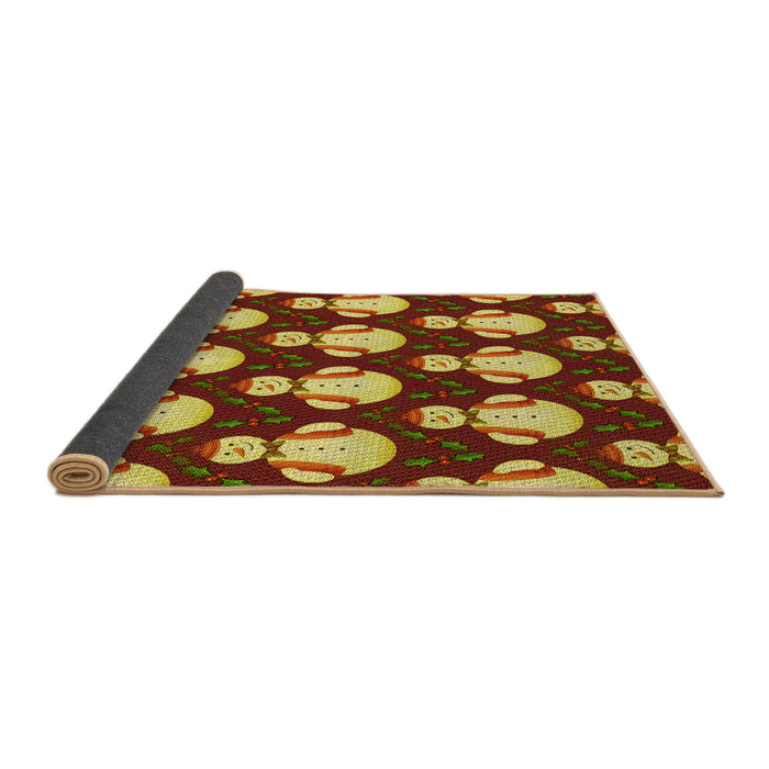 Thickness of Patterned Tomato Red Rug, pat3088yw