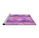 Sideview of Machine Washable Transitional Violet Purple Rug, wshpat3089pur