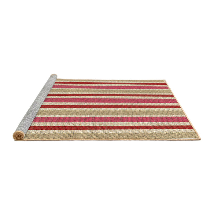 Sideview of Machine Washable Transitional Red Rug, wshpat309brn