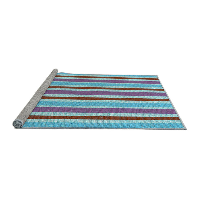 Sideview of Machine Washable Transitional French Lilac Purple Rug, wshpat309lblu