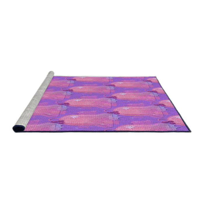 Sideview of Machine Washable Transitional Violet Purple Rug, wshpat3090pur
