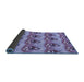 Thickness of Patterned Purple Mimosa Purple Rug, pat3091blu