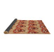 Thickness of Patterned Orange Rug, pat3091brn