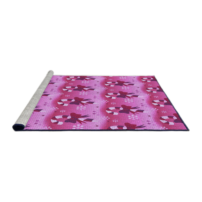 Sideview of Machine Washable Transitional Violet Purple Rug, wshpat3091pur