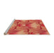 Sideview of Machine Washable Transitional Orange Rug, wshpat3092org