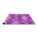 Sideview of Machine Washable Transitional Fuchsia Magenta Purple Rug, wshpat3092pur