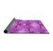 Thickness of Patterned Fuchsia Magenta Purple Rug, pat3092pur