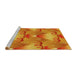 Sideview of Machine Washable Transitional Orange Red Orange Rug, wshpat3092yw