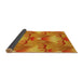 Thickness of Patterned Orange Red Orange Rug, pat3092yw