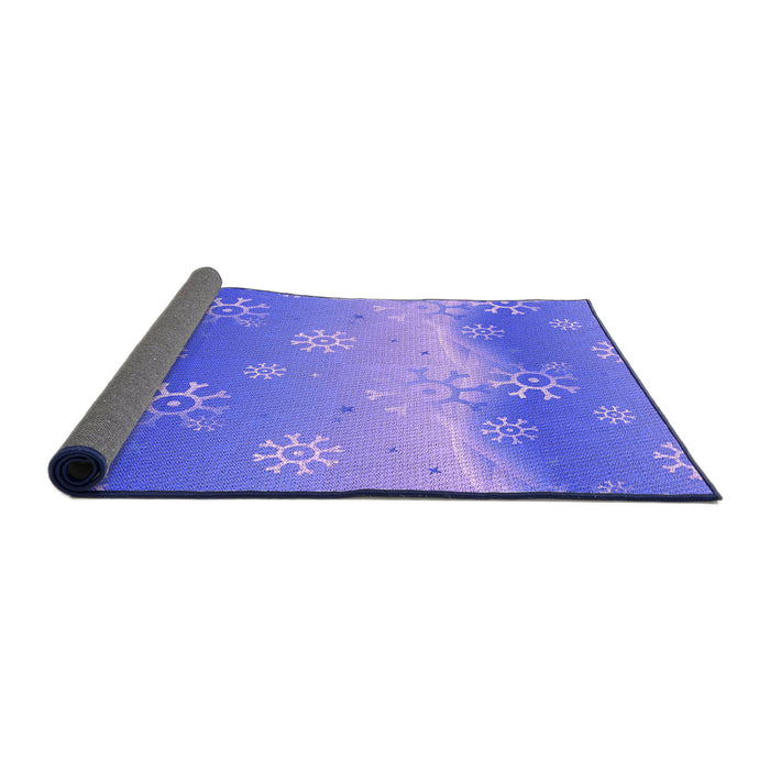 Thickness of Patterned Purple Mimosa Purple Rug, pat3093pur