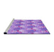 Sideview of Machine Washable Transitional Bright Lilac Purple Rug, wshpat3094pur