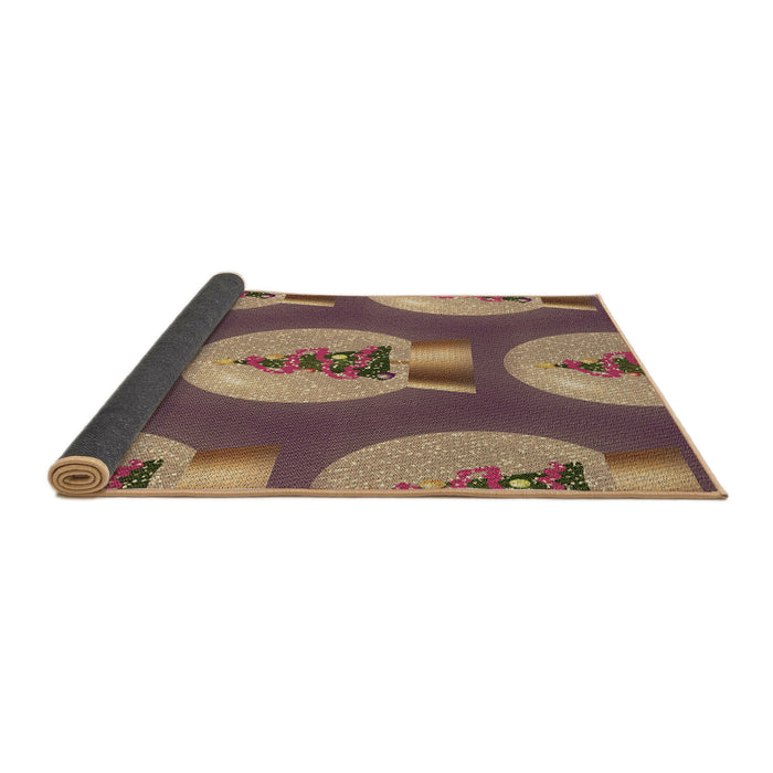 Thickness of Patterned Brown Sand Brown Rug, pat3095brn