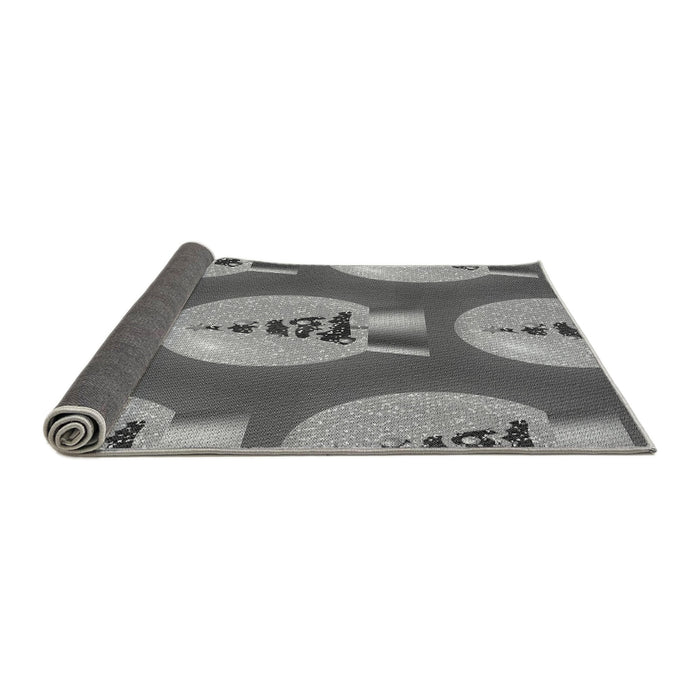Thickness of Patterned Dark Gray Rug, pat3095gry