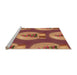 Sideview of Machine Washable Transitional Orange Rug, wshpat3095org