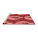 Sideview of Machine Washable Transitional Red Rug, wshpat3095rd