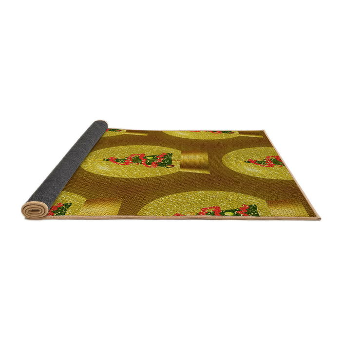 Thickness of Patterned Yellow Rug, pat3095yw