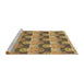 Sideview of Machine Washable Transitional Sienna Brown Rug, wshpat3096brn