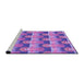 Sideview of Machine Washable Transitional Purple Rug, wshpat3096pur