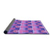 Thickness of Patterned Purple Rug, pat3096pur