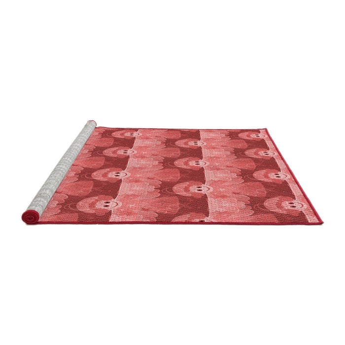 Sideview of Machine Washable Transitional Red Rug, wshpat3096rd