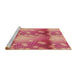 Sideview of Machine Washable Transitional Orange Rug, wshpat3097brn