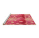 Machine Washable Transitional Red Rug in a Bedroom, wshpat3097org