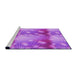 Sideview of Machine Washable Transitional Fuchsia Magenta Purple Rug, wshpat3097pur