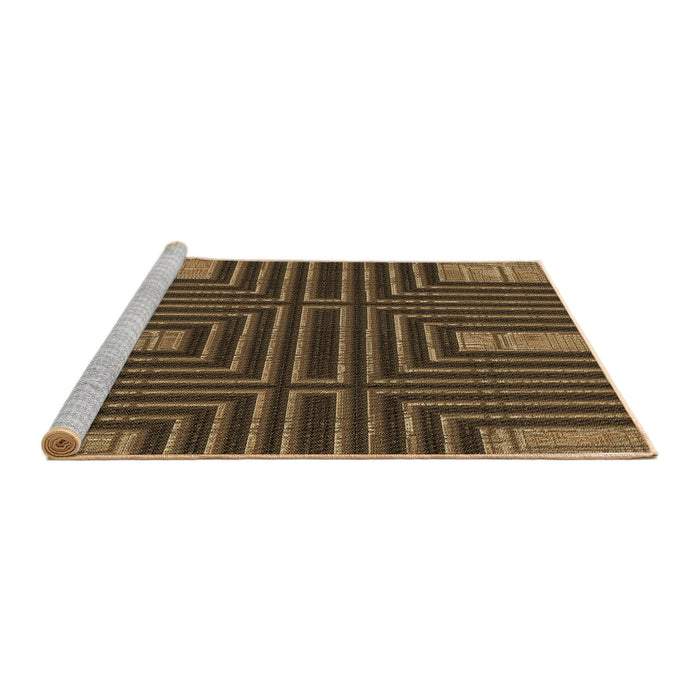 Sideview of Machine Washable Transitional Light Brown Rug, wshpat3098brn